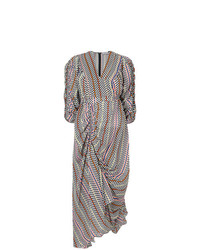 Preen by Thornton Bregazzi Checkerboard Gathered Detail Dress