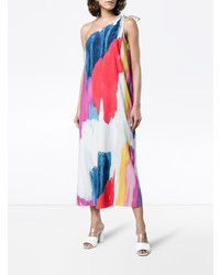 Mara Hoffman Clara One Shoulder Midi Abstract Print Dress