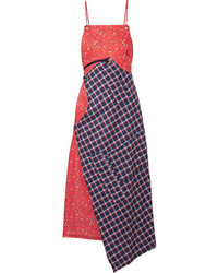 R13 Ed Cotton Poplin And Flannel Midi Dress
