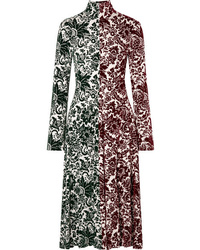 Rosie Assoulin Hans Yolo Flocked Jersey Midi Dress