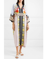 Etro Printed Satin Jacquard Midi Dress