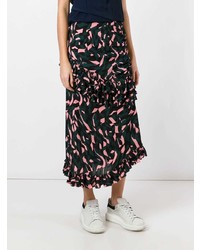 Marni Shatter Print Ruffled Skirt