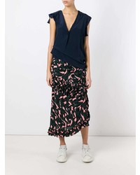Marni Shatter Print Ruffled Skirt