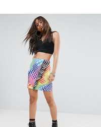Jaded London Tall Mix Print Ruffle Mini Skirt