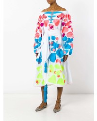 Multi colored Print Off Shoulder Dress