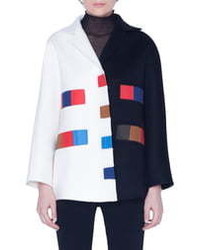 Akris Colorama Bicolor Double Face Cashmere Jacket