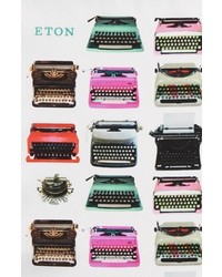 Eton Typewriter Print Silk Pocket Square