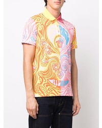 Versace Baroque Print Cotton Polo Shirt