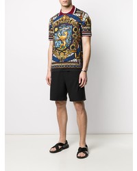 Dolce & Gabbana Lion Print Polo Shirt