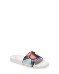 Multi colored Print Rubber Sandals