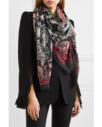 Alexander McQueen Dream Shell Printed Modal And Wool Blend Scarf