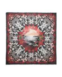 Alexander McQueen Dream Shell Printed Modal And Wool Blend Scarf