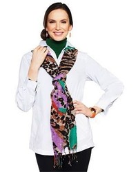 Joan Rivers Classics Collection As Is Joan Rivers Shimmering Leopard Print Scarf