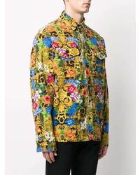 VERSACE JEANS COUTURE Baroque Print Shirt Jacket