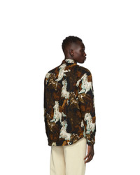 Kenzo Black And Brown Chevaux Jacket