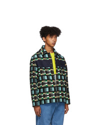Kenzo Blue And Green Outdoor Jacket
