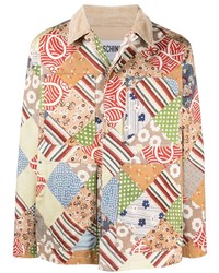 Moschino Patchwork Pattern Shirt Jacket