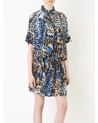 Barbara Bui Printed Drawstring Shirt Dress