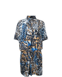 Barbara Bui Printed Drawstring Shirt Dress