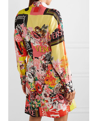 Versace Printed Silk Jacquard Mini Dress