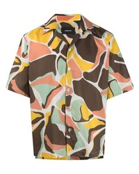 Costumein Abstract Print Bowling Shirt