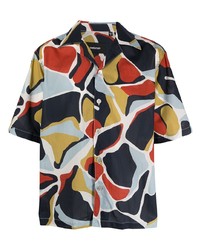 Costumein Abstract Print Bowling Shirt
