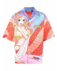 Gcds Anime Print Short Sleeved Shirt
