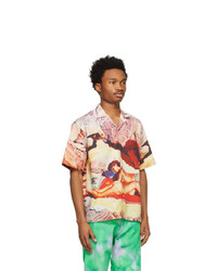 MSGM Beige Seth Armstrong Edition Graphic Short Sleeve Shirt