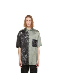 Song For The Mute Black And Green Oversized Splatter Shirt