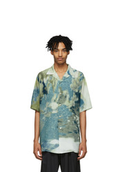 Bed J.W. Ford Blue And Green Sky Half Sleeve Shirt