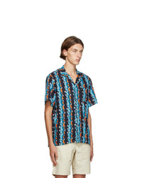 Bather Blue Bizzaro Stripe Camp Shirt