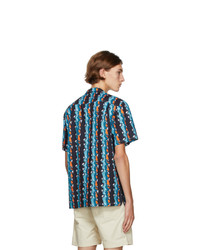 Bather Blue Bizzaro Stripe Camp Shirt