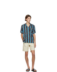 Bather Blue Bizzaro Stripe Camp Shirt