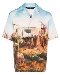 Palm Angels Canyon Print Bowling Shirt