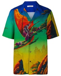 Valentino Dragons Garden Print Shirt