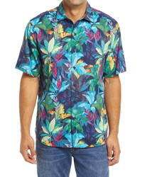 Tommy Bahama Fuego Palms Tropical Short Sleeve Button Up Shirt