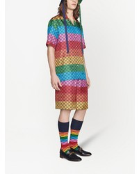 Gucci Gg Multicolor Epaulette Twill Shirt