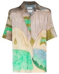 Lemaire Graphic Print Short Sleeved Shirt