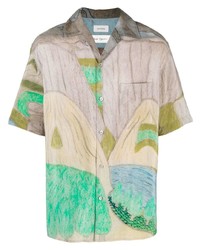 Lemaire Graphic Print Short Sleeved Shirt