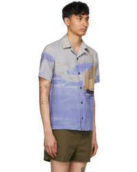 Davi Paris Grey Blue Camp Ed Shirt