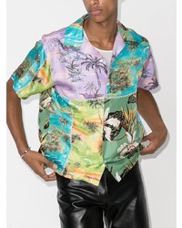Amiri Hawaiian Patchwork Style Shirt