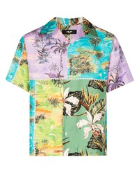 Amiri Hawaiian Patchwork Style Shirt