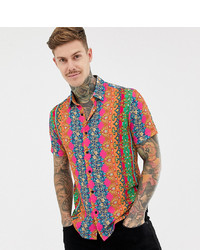 Reclaimed Vintage Inspired Regular Fit Shirt With Baroque Print