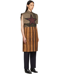 Burberry Khaki Brown Star Dress Shirt