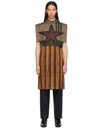 Burberry Khaki Brown Star Dress Shirt