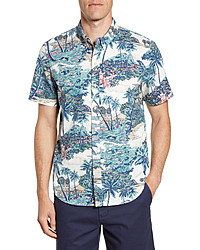 Reyn Spooner Mauna Lani Regular Fit Tropical Short Sleeve Sport Shirt