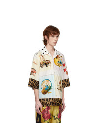 Dolce and Gabbana Multicolor Hawaii Postcard Shirt