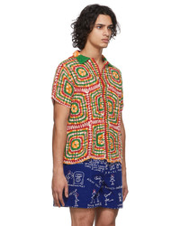 Bode Multicolor Manchester Crochet Shirt