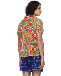 Bode Multicolor Manchester Crochet Shirt