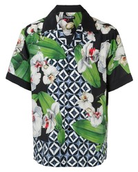 Dolce & Gabbana Orchid Print Hawaii Shirt